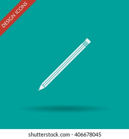 pencil icon. Flat design style eps 10