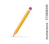 Pencil icon in flat design. Vector illustration. Pencil on white background with shadow.