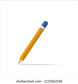 Pencil Icon Flat Design Vector Illustration Stock Vector (Royalty Free ...