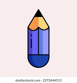 
pencil icon flat illustration style