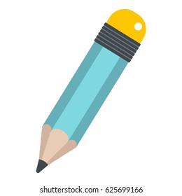 Pencil icon flat isolated on white background vector illustration