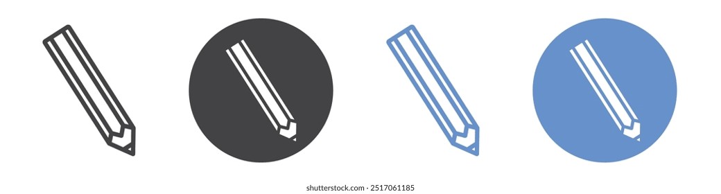 Bleistift Symbol flache Linie Symbol gesetzt.