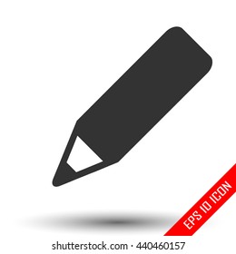 Pencil icon. Pencil flat logo isolated on white background. Vector illustration.