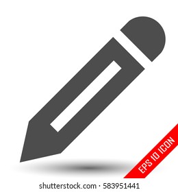 Pencil icon. Pencil flat logo isolated on white background. Pencil symbol illustration.