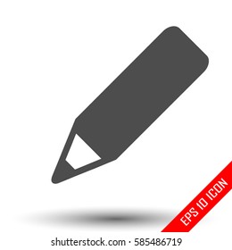 Pencil icon. Pencil flat logo isolated on white background. Vector illustration.
