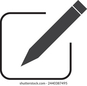 Pencil icon. Pencil flat logo. Pencil symbol illustration.