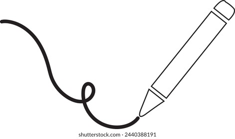 Pencil icon. Pencil flat logo. Pencil symbol illustration.