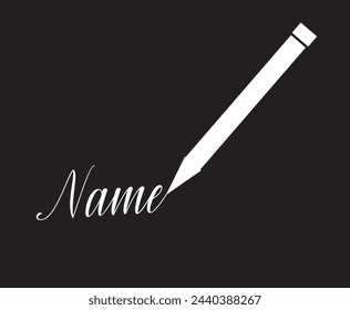 Pencil icon. Pencil flat logo. Pencil symbol illustration.
