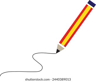 Pencil icon. Pencil flat logo. Pencil symbol illustration.
