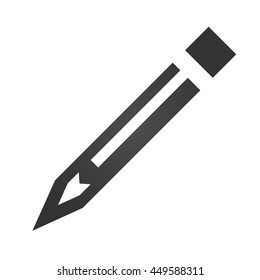 Pencil icon. Pencil flat logo. Pencil symbol illustration.