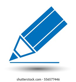 Pencil icon. Pencil flat logo. Pencil symbol illustration.