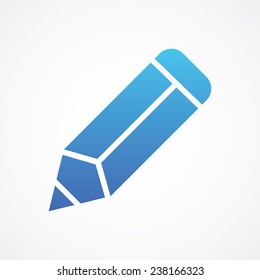 Pencil icon in flat style