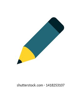 pencil icon flat style background white