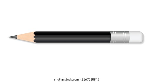 Pencil icon in flat style. Education equipment vector illustration on isolated background. Drawing tool sign business concept.