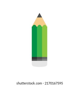 Pencil icon in flat style. Education equipment vector illustration on isolated background. Drawing tool sign business concept.
