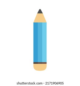 Pencil icon in flat style. Education equipment vector illustration on isolated background. Drawing tool sign business concept.