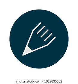 Pencil icon in flat style isolated vector illustration on white transparent background.