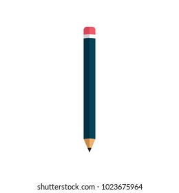 Pencil icon in flat style isolated vector illustration on white transparent background.