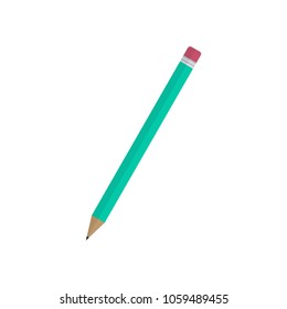 pencil icon in flat style isolated vector illustration on white transparent background