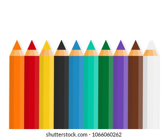 pencil icon in flat style isolated vector illustration on white transparent background