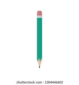 pencil icon in flat style isolated vector illustration on white transparent background