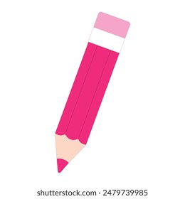 Pencil icon in flat style. Office supplies vector illustration on isolated background. Writing sign business concept.