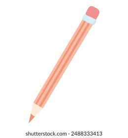 Pencil icon in flat style. Office supplies vector illustration on isolated background. Writing sign business concept.