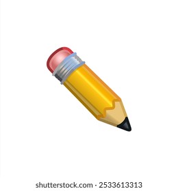 Pencil icon in flat style. Office supplies vector illustration on isolated background. Writing sign business concept. Vector 10 eps.
