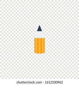Pencil icon in a flat style on a transparent layer.