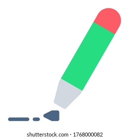 Pencil. icon with flat style and perfect pixels. Suitable for website design, logos, applications and UI.