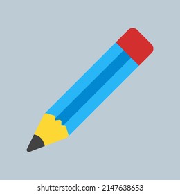 Stift-Symbol im flachen Stil, Verwendung für Website-Mobile-App-Präsentation