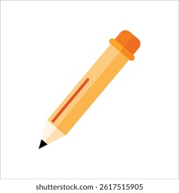 Pencil icon in flat style. Vector illustration