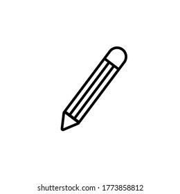 Pencil Icon Flat Templete Illustrator