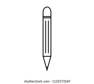 Pencil icon flat trendy vector