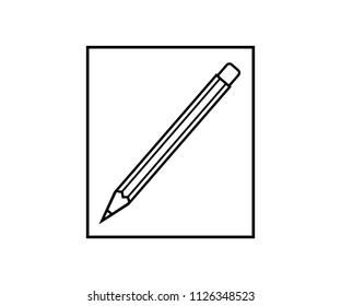 Pencil icon flat vector