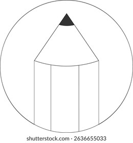 Pencil icon flat vector design, minimalistic vector art