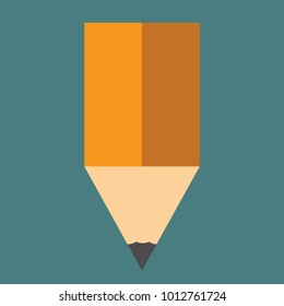 Pencil Icon flat vector illustration logo sign symbol.