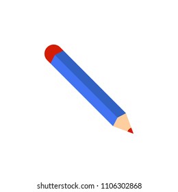 Pencil Icon flat vector illustration logo sign/symbol. For mobile user interface