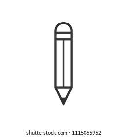 Pencil icon. Flat vector illustration.
