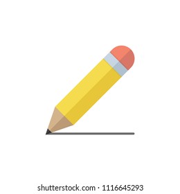 Pencil icon. Flat vector illustration.