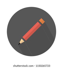 Pencil Icon flat vector illustration logo sign/symbol. For mobile user interface