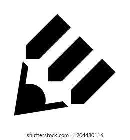 pencil icon. Pencil Icon flat vector illustration logo sign/symbol. For mobile user interface
