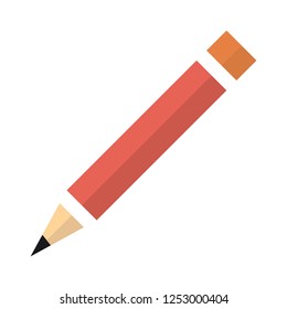 Pencil Icon flat vector illustration logo sign/symbol. For mobile user interface