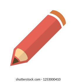 Pencil Icon flat vector illustration logo sign/symbol. For mobile user interface