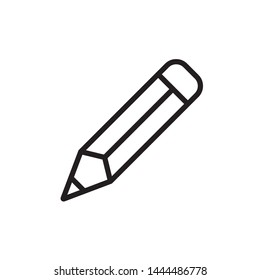 Pencil Icon,  flat vector illustration logo sign/symbol.