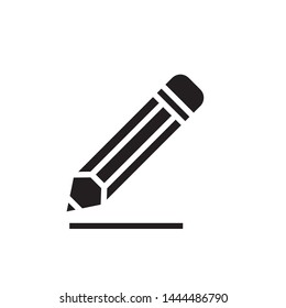 Pencil Icon,  flat vector illustration logo sign/symbol.