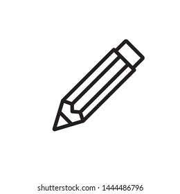 Pencil Icon,  flat vector illustration logo sign/symbol.