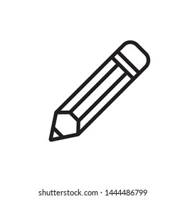 Pencil Icon,  flat vector illustration logo sign/symbol.