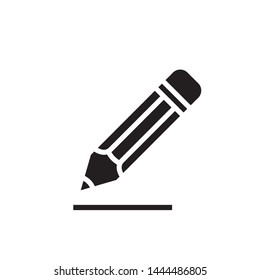 Pencil Icon,  flat vector illustration logo sign/symbol.