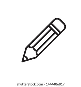 Pencil Icon,  flat vector illustration logo sign/symbol.